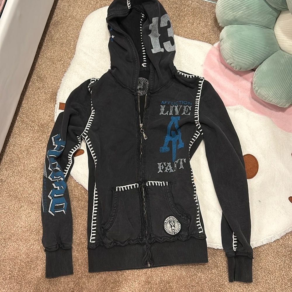 Y2k Affliction Zip up Hoodie